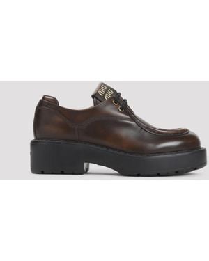 Miu Miu Laced Shoes - Brown