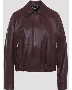 Versace Bufalo Leather Blouson - Brown