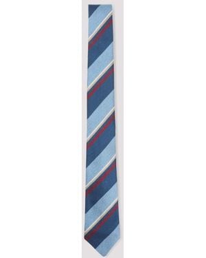 Paul Smith Horiz Stripe Tie - Blue