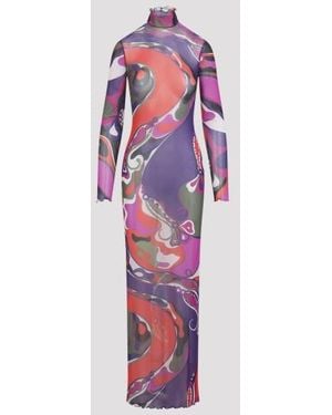PUCCI Tulle Long Dress - Red