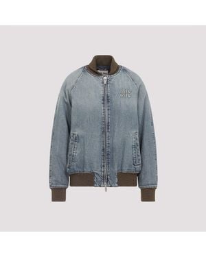 Miu Miu Blouson Jacket - Blue