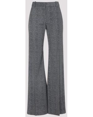 Ermanno Scervino Straight Leg Viscose Pants - Gray