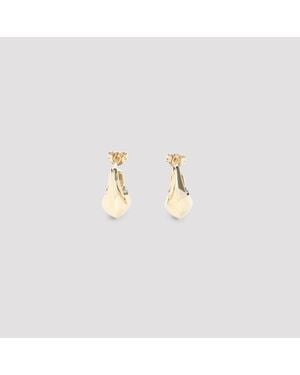 Lemaire Curved Mini Drop Earrings - Metallic