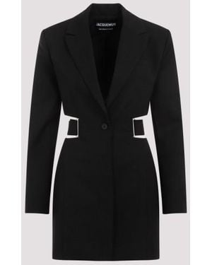 ワンピース JACQUEMUS WOMEN La Robe Bari Blazer Mini Dress Black JACQUEMUS WOMEN La Robe Bari Blazer Mini Dress Black