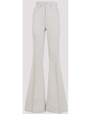 Rick Owens Cotton Bolan Bootcut Pants - White