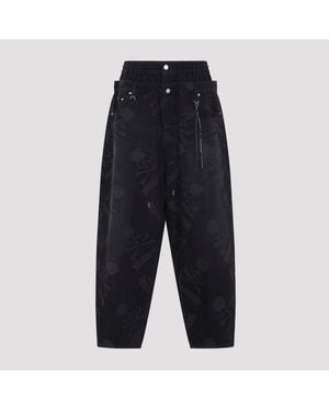 MASTERMIND WORLD Aloha Wide Fit Jeans - Blue