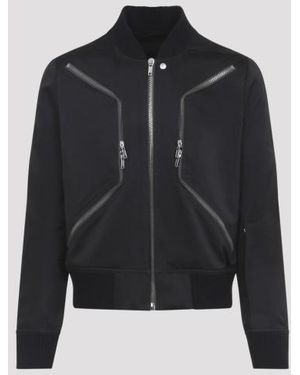 Rick Owens Heizer Flight Jacket, Technical Polyester - Black