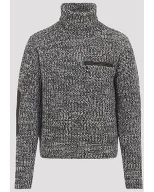 Moncler T-Neck Turtleneck - Gray