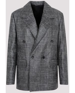 Bottega Veneta Printed Leather Jacket For - Gray