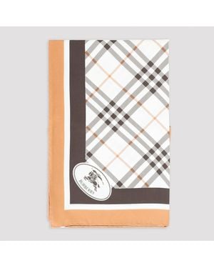 Burberry Check Foulard - White