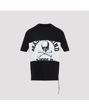 MASTERMIND WORLD Cotton T-Shirt, With Panel - Black
