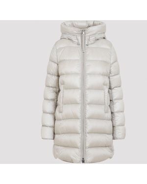 Moncler Suyenne Long Down Parka Jacket - White