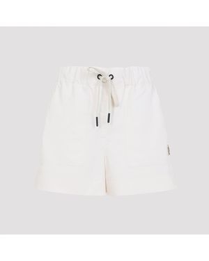 Moncler Cream Patch-Logo Short - White