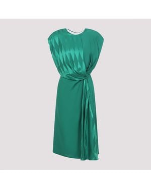 Versace Emerald Silk Cocktail Dress - Green