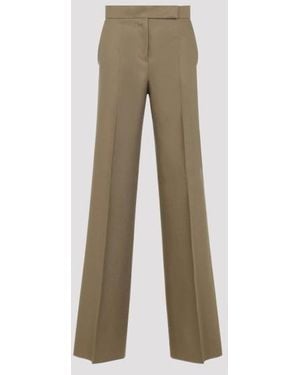 Max Mara Badesse Regular Linen Pants - Natural