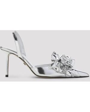 Mach & Mach Le Cadeau Wrapped Leather Pumps - Metallic