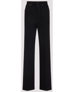 Lemaire High Waisted Straight Pants - Black