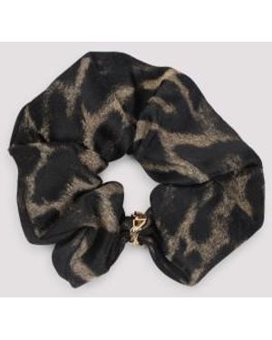 Saint Laurent Silk Scrunchie - Black