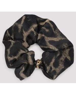 Saint Laurent Silk Scrunchie - Black