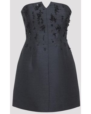 Alberta Ferretti Tailoring Off Shoulder Dress - Blue