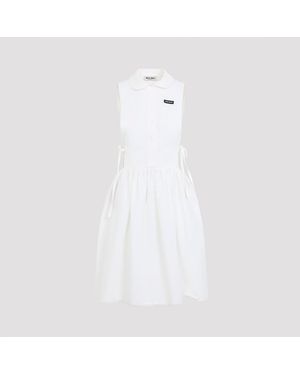 Miu Miu Popeline Mini Dress - White