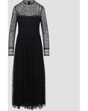 Alberta Ferretti Tulle Dress - Black