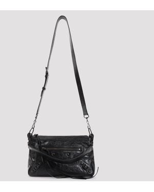 Balenciaga Le City Moto S Mini Leather Shoulder Bag - Black