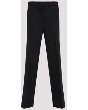 Miu Miu Diplomatic Stripe Relaxed Fit Pants For - Black