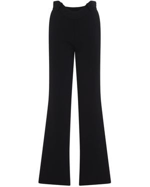 Jean Paul Gaultier Wavy Waistband Tailoring Pants - Black