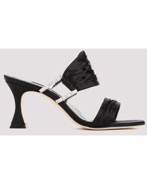 Manolo Blahnik Slip On Heels - Black