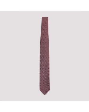 Lanvin Circle Dot Silk Tie - Purple