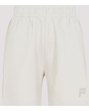 PANGAIA Bone Cotton Mid Length Shorts - White