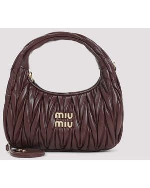 【SALE】 ◆MIUMIU◆Matelasse Leather Hobo Bag トートバッグ Miu Miu Wander Matelasse Nappa Leather Hobo Bag White in