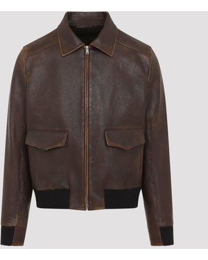 Prada Leather Jacket - Brown