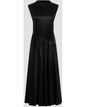 Jil Sander Cupro Long Dress - Black