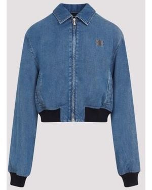 Miu Miu Lyocell Jacket - Blue