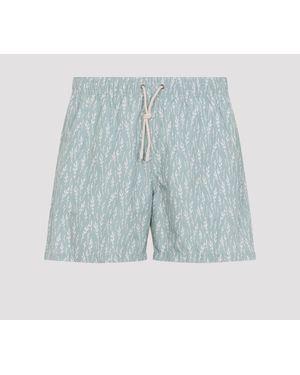 Canali Polyester Swim Shorts - Blue