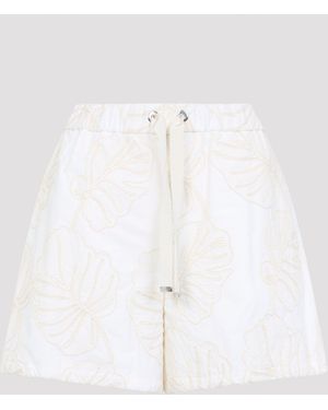 Moncler Light Cotton Bermuda - White