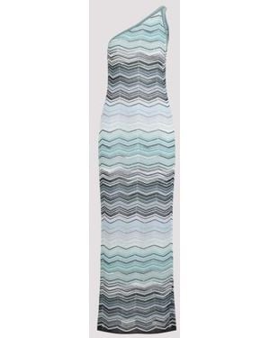 Missoni Viscose Long Dress - Blue