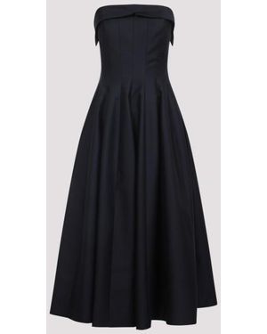 Alberta Ferretti Off-Shoulder Midi Dress - Black
