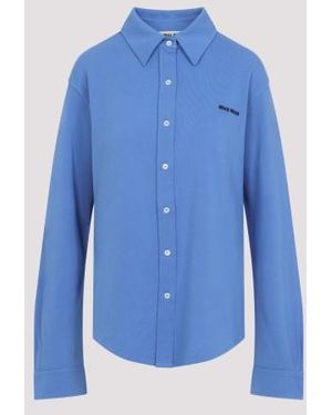 Miu Miu Piquet Shirt - Blue
