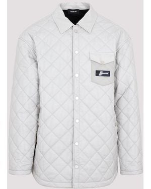 Egonlab Gray Quilted Shirt - White