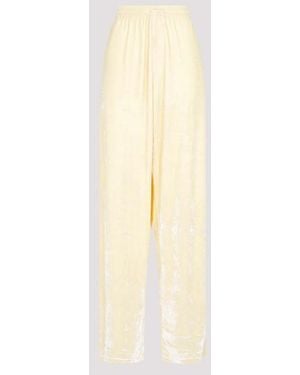 Balenciaga Baggy Viscose Pants - Yellow