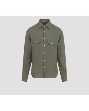 Kiton Linen Shirt - Green