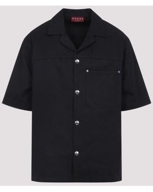 Gucci Gg Jacquard Shirt - Black
