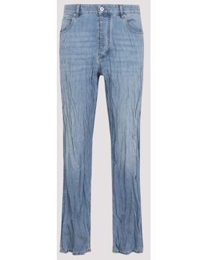 Bottega Veneta Crushed Denim Pants - Blue