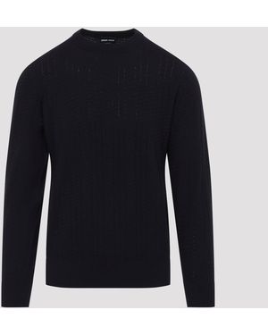 Giorgio Armani Night Sweater - Blue
