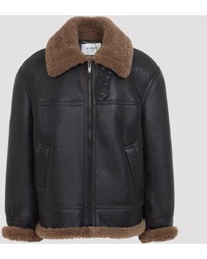 Saint Laurent Noir Gres Biker Jacket - Black