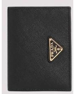 Prada Calf Hair And Leather Keyring in Black | Lyst
