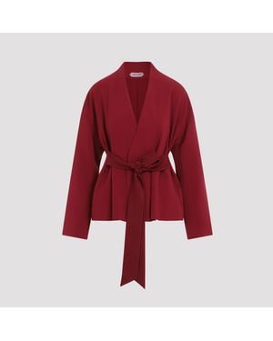 Alberta Ferretti Cadand Viscose-Blend Jacket For - Red